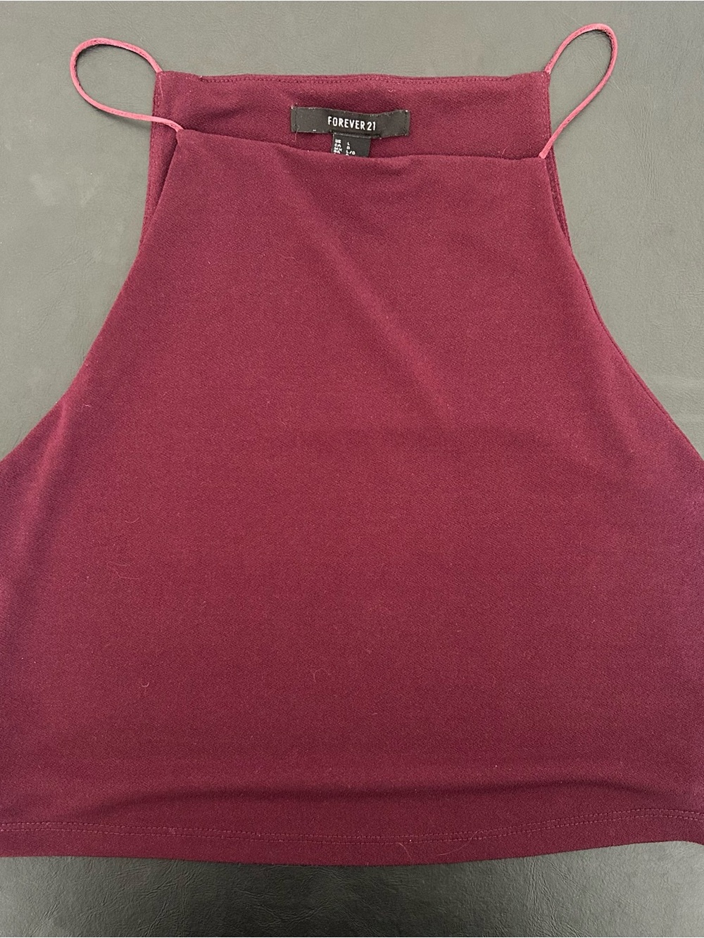 Forever 21 Wine High-Neck Spaghetti Strap Camisole